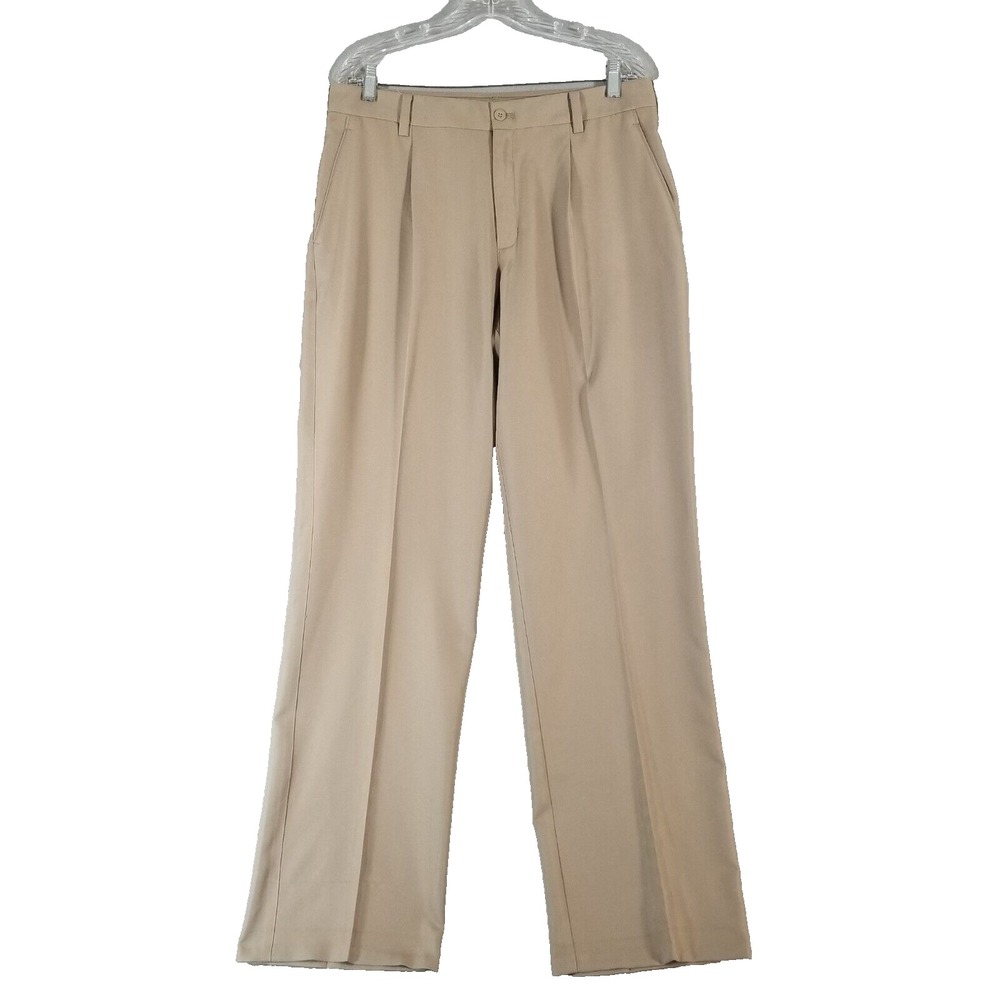 Nike golf pants men's 34x34 beige lightweight outdoor sports preppy
